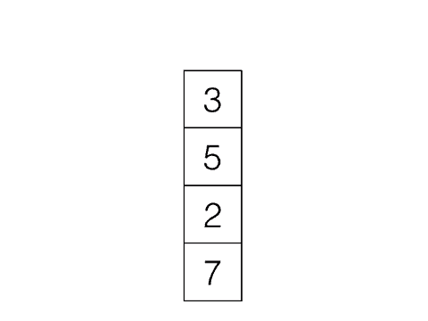 A square moves up from a stack of squares.